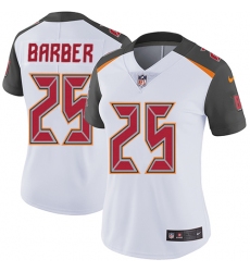 Women's Nike Tampa Bay Buccaneers #25 Peyton Barber White Vapor Untouchable Limited Player NFL Jersey