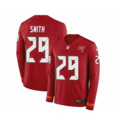 Men's Nike Tampa Bay Buccaneers #29 Ryan Smith Limited Red Therma Long Sleeve NFL Jersey