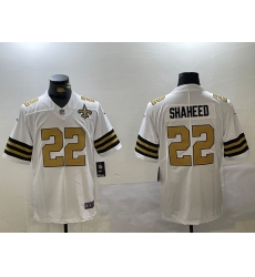 Men's New Orleans Saints #22 Rashid Shaheed Limited White With Team Vapor Stitched Jersey