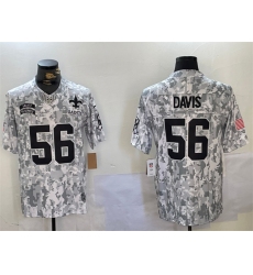 Men's New Orleans Saints #56 Demario Davis 2024 F.U.S.E Arctic Camo Salute To Service Limited Stitched Football Jersey