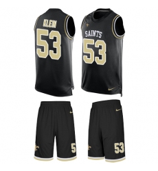 Men's Nike New Orleans Saints #53 A.J. Klein Limited Black Tank Top Suit NFL Jersey