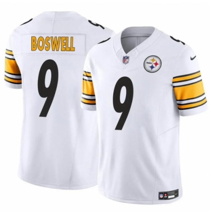 Men's Pittsburgh Steelers #9 Chris Boswell White 2024 F U S E Vapor Untouchable Limited Stitched Jersey