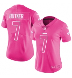 Women's Nike Kansas City Chiefs #7 Harrison Butker Limited Pink Rush Fashion NFL Jersey