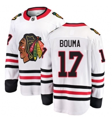 Men's Chicago Blackhawks #17 Lance Bouma Fanatics Branded White Away Breakaway NHL Jersey