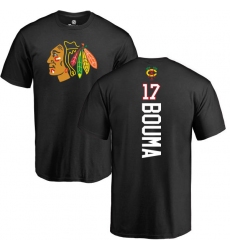 NHL Adidas Chicago Blackhawks #17 Lance Bouma Black Backer T-Shirt