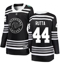 Women's Chicago Blackhawks #44 Jan Rutta Black 2019 Winter Classic Fanatics Branded Breakaway NHL Jersey