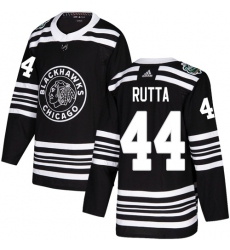 Youth Adidas Chicago Blackhawks #44 Jan Rutta Authentic Black 2019 Winter Classic NHL Jersey