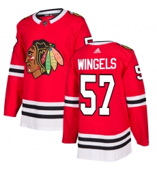 Men's Adidas Chicago Blackhawks #57 Tommy Wingels Premier Red Home NHL Jersey