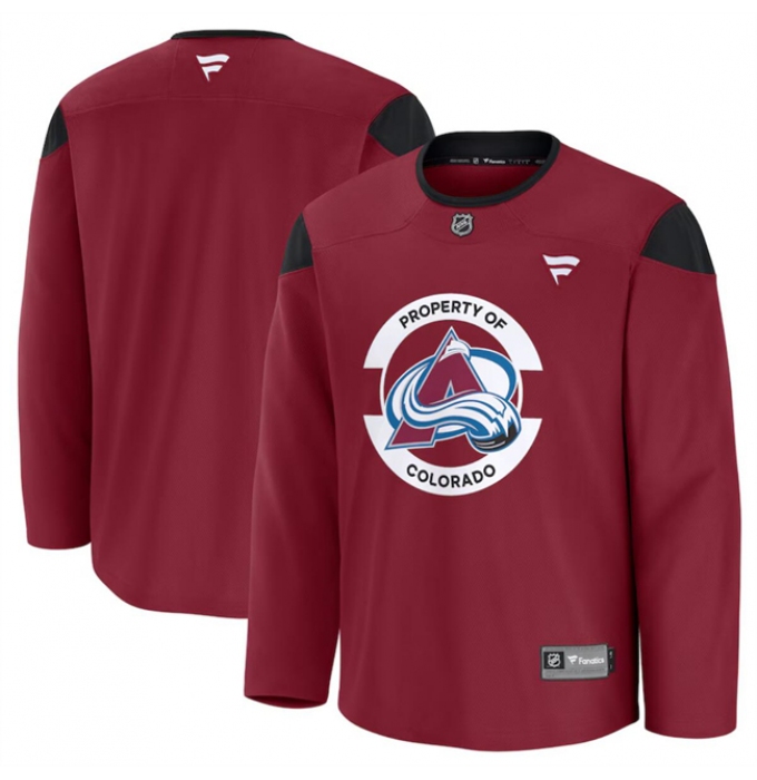 Men's Colorado Avalanche Burgundy 2024-25 Team Practice Stitched Jersey