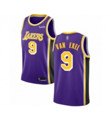 Women's Los Angeles Lakers #9 Nick Van Exel Authentic Purple Basketball Jerseys - Icon Edition