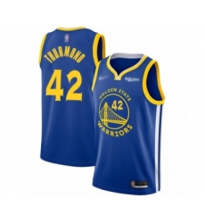 Youth Golden State Warriors #42 Nate Thurmond Swingman Royal Finished Basketball Jersey - Icon Edition