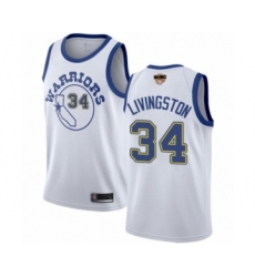 Women's Golden State Warriors #34 Shaun Livingston Swingman White Hardwood Classics 2019 Basketball Finals Bound Basketball Jersey