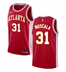 Men's Nike Atlanta Hawks #31 Mike Muscala Authentic Red NBA Jersey Statement Edition