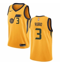 Youth Nike Utah Jazz #3 Ricky Rubio Authentic Gold NBA Jersey Statement Edition