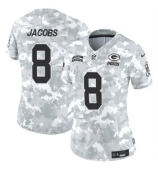 Women's Green Bay Packers #8 Josh Jacobs 2024 F.U.S.E Arctic Camo Salute To Service Limited Stitched Football Jersey(Run Small)