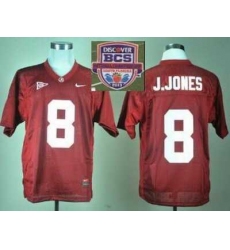 2013 BCS National Championship Alabama Crimson #8 J JONES Red NCAA Football Jerseys