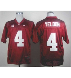 Alabama Crimson Tide 4 T.J Yeldon Red College Football NCAA Jerseys 2012 SEC