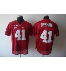 Alabama Crimson Tide #41 Courtney Upshaw Red 2016 College Football Playoff National Championship Patch Stitched NCAA Jersey