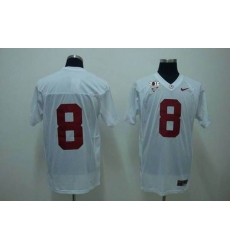 Alabama Crimson Tide #8 Julio Jones White 2016 College Football Playoff National Championship Patch Stitched NCAA Jersey