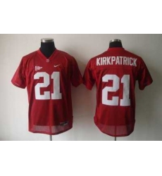 Crimson Tide #21 Dre Kirkpatrick Red Embroidered NCAA Jersey