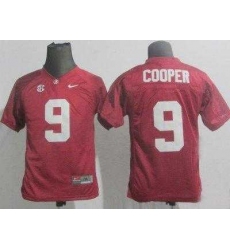 Kids Alabama Crimson Tide 9 Amari Cooper Red College Football NCAA Jerseys