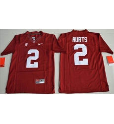 Youth Alabama Crimson Tide #2 Jalen Hurts Red Limited Stitched NCAA Jersey