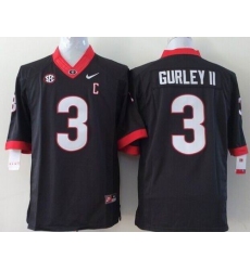 Youth Georgia Bulldogs #3 Todd Gurley II Black Stitched NCAA Jersey