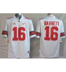 Youth NCAA Buckeyes #16 J. T. Barrett White Stitched Jersey