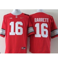 Youth Ohio State Buckeyes #16 J. T. Barrett Red Stitched NCAA Jersey