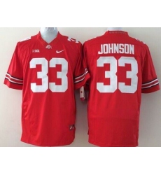 Youth Ohio State Buckeyes #33 Pete Johnson Red Stitched NCAA Jersey