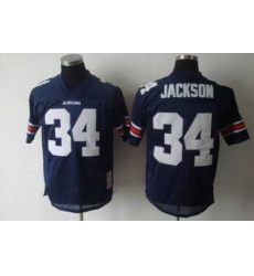 Tigers #34 Bo Jackson Blue Embroidered NCAA Jersey