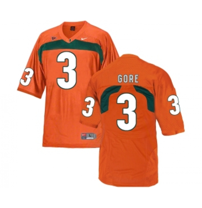 Miami Hurricanes 3 Frank Gore Orange College Football Jersey