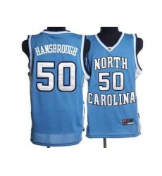 North Carolina #50 Tyler Hansbrough Blue Embroidered NCAA Jersey