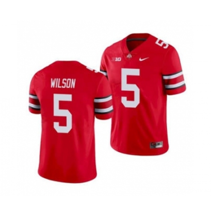 Men's Ohio State Buckeyes Garrett Wilson 5 Scarlet Game Football Jersey