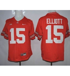 Ohio State Buckeyes #15 Ezekiel Elliott Red Limited Stitched NCAA Jersey