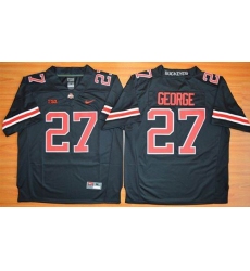 Ohio State Buckeyes #27 Eddie George Black(Red No.) Limited Stitched NCAA Jersey