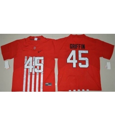 Ohio State Buckeyes #45 Archie Griffin Red Alternate Elite Stitched NCAA Jersey