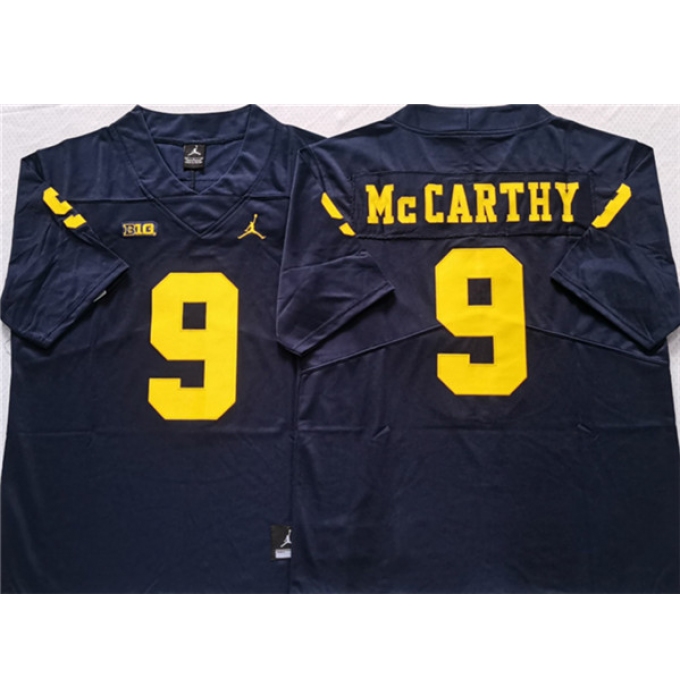 Men's Michigan Wolverines #9 McCARTHY Navy Stitched Jersey