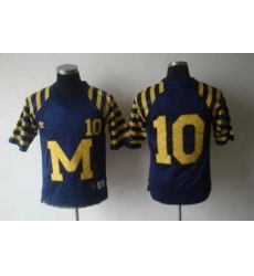 NCAA Michigan Wolverines 10# Bardy Under The Lights Blue Adidas Jersey