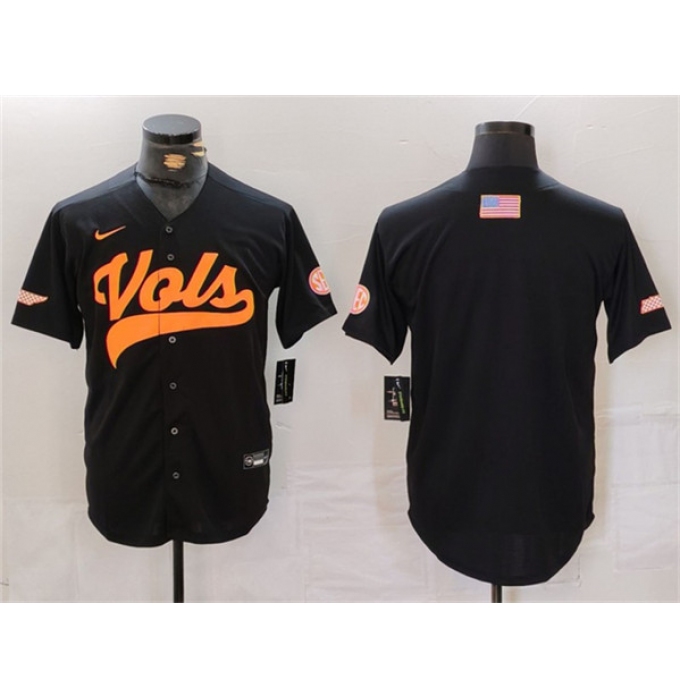 Men's Tennessee Volunteers Black Stitched Jersey