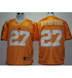 NCAA Tennessee Volunteers 27# Adrian Foster Yellow SEC Patch College Football Jersey