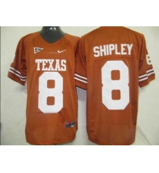 NCAA Texas Longhorns 8 Shpley Orange jerseys