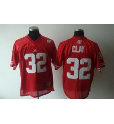 Badgers #32 Red Embroidered NCAA Jersey