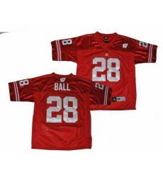 NCAA Wisconsin Badgers 28 Montee Ball red jerseys