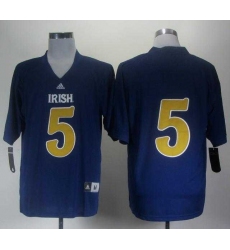 Fighting Irish Menti Te''o #5 Blue Embroidered NCAA Jerseys