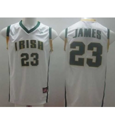 Notre Dame Fighting Irish #23 Lebron James White Basketball Stitched NCAA Jersey