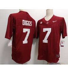 Men's Alabama Crimson Tide #7 Trevon Diggs Red FUSE College Stitched Jersey