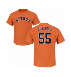 Baseball Houston Astros #55 Ryan Pressly Orange RBI T-Shirt