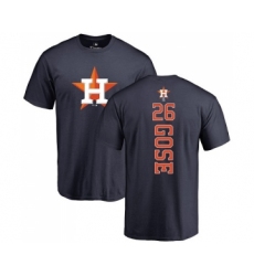 MLB Nike Houston Astros #26 Anthony Gose Navy Blue Backer T-Shirt