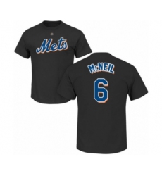 Baseball New York Mets #6 Jeff McNeil Black Name & Number T-Shirt